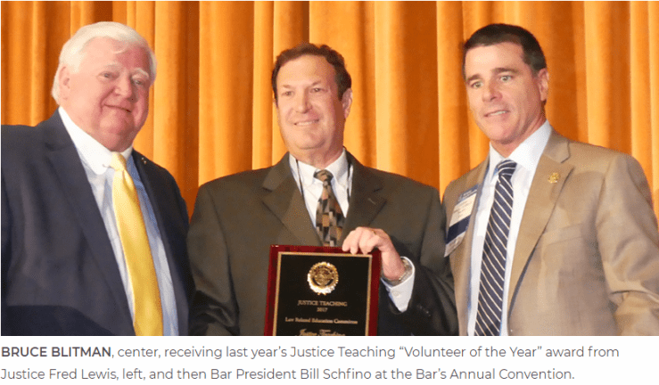 Bruce Blitman Justice Teaching Award